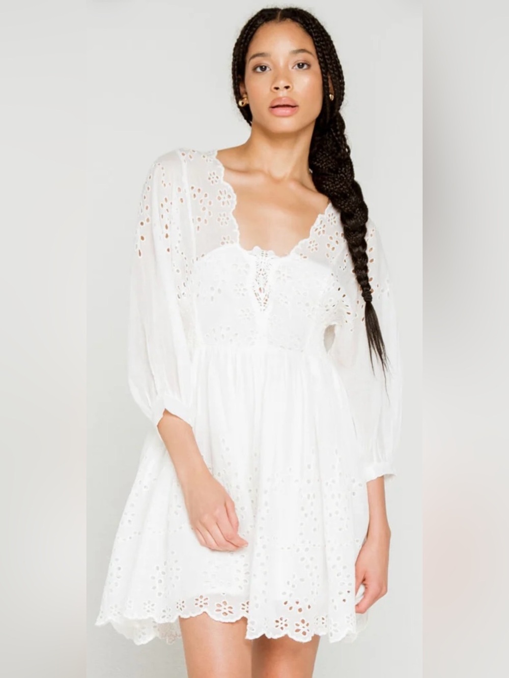 Free People FP One Lottie Mini Dress in Ivory size S
